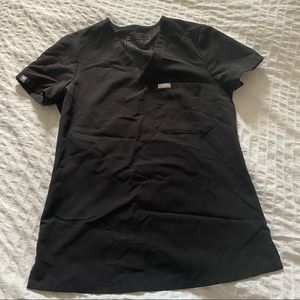 FIGS Catarina One Pocket Scrub Top Black XXS